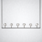 Meridian Cristal Linear Chandelier Clear 60"
