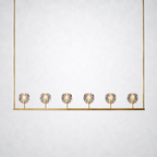 Meridian Cristal Linear Chandelier Clear 60"