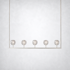 Meridian Cristal Linear Chandelier Clear 48"