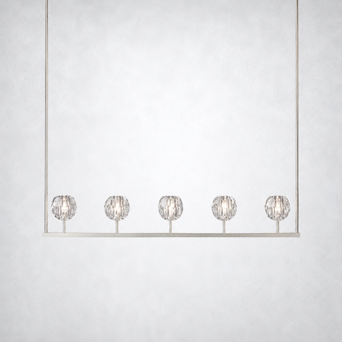 Meridian Cristal Linear Chandelier Clear 48"