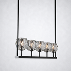Meridian Cristal Linear Chandelier Clear 48"