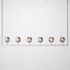 Meridian Cristal Linear Chandelier Smoke 60"
