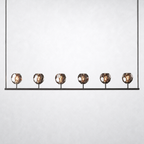 Meridian Cristal Linear Chandelier Smoke 60"