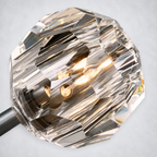Meridian Cristal Linear Chandelier Smoke 60"