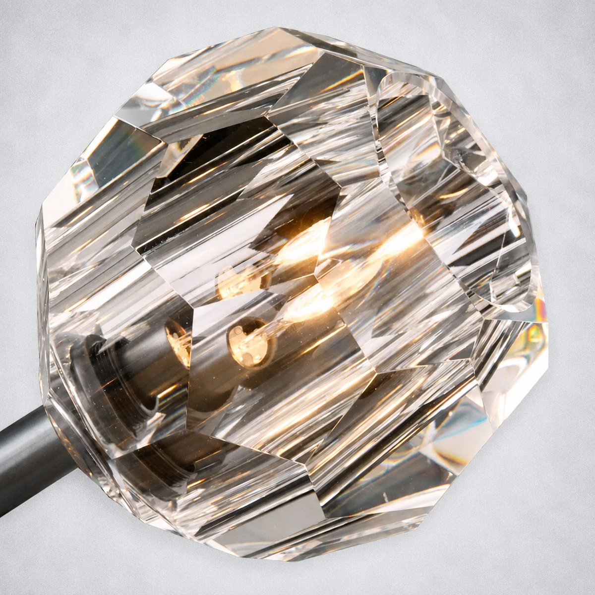 Meridian Cristal Linear Chandelier Smoke 60"