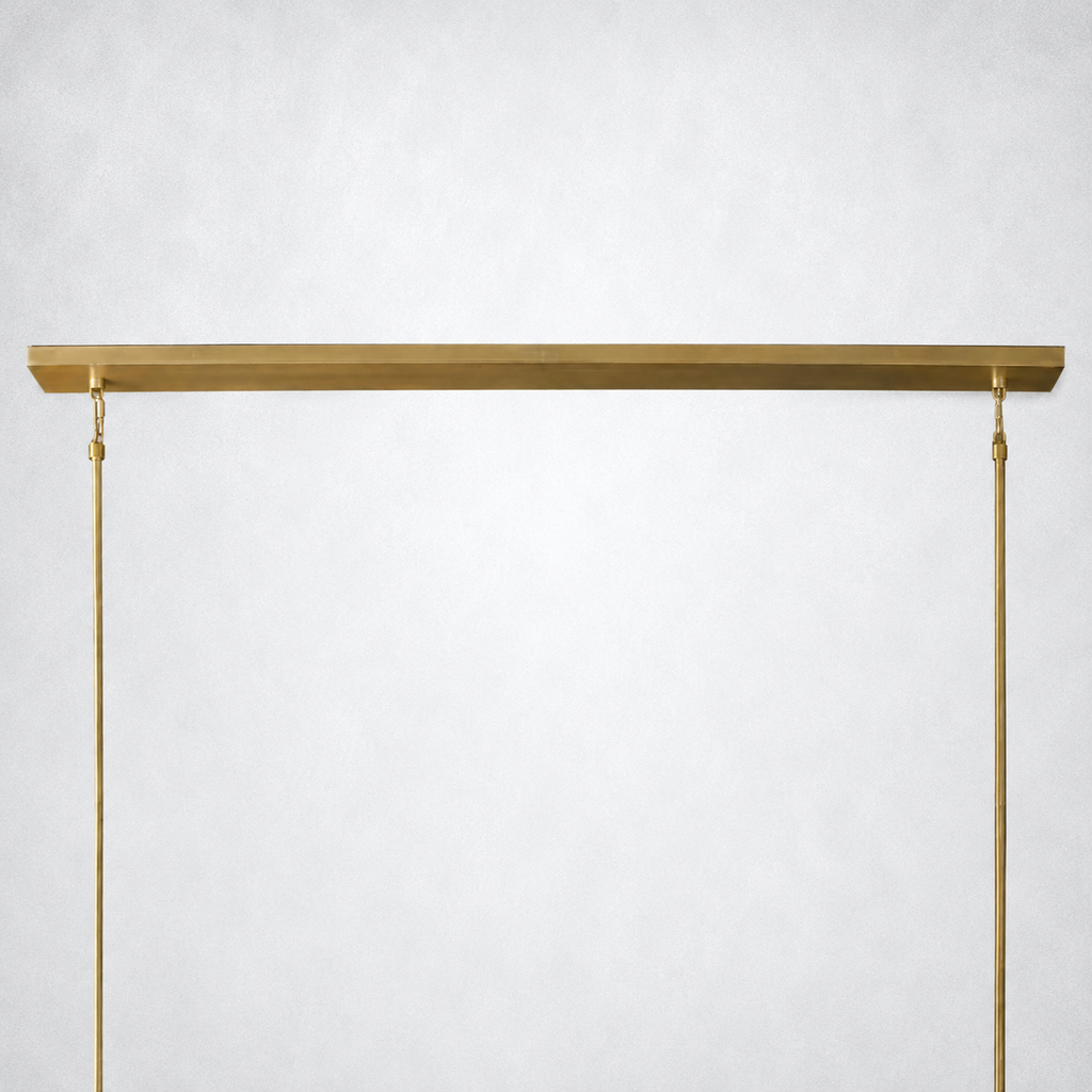 Meridian Cristal Linear Chandelier Smoke 60"
