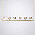 Meridian Cristal Linear Chandelier Smoke 60"
