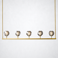 Meridian Cristal Linear Chandelier Smoke 48"