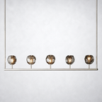 Meridian Cristal Linear Chandelier Smoke 48"