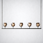 Meridian Cristal Linear Chandelier Smoke 48"
