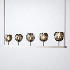 Meridian Cristal Linear Chandelier Smoke 48"