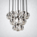 Meridian Crystal Cluster Chandelier 19"