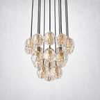 Meridian Crystal Cluster Chandelier 19"