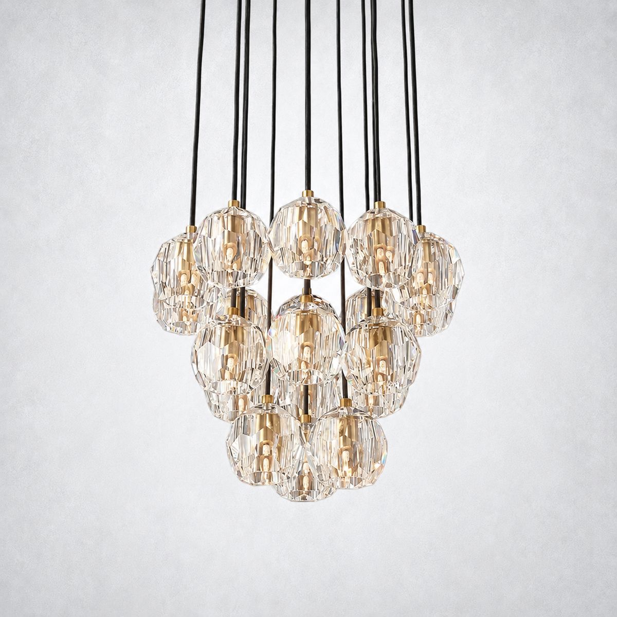 Meridian Crystal Cluster Chandelier 19"