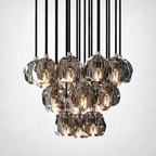 Meridian Crystal Cluster Chandelier 19"