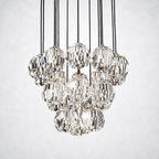 Meridian Crystal Cluster Chandelier 19"