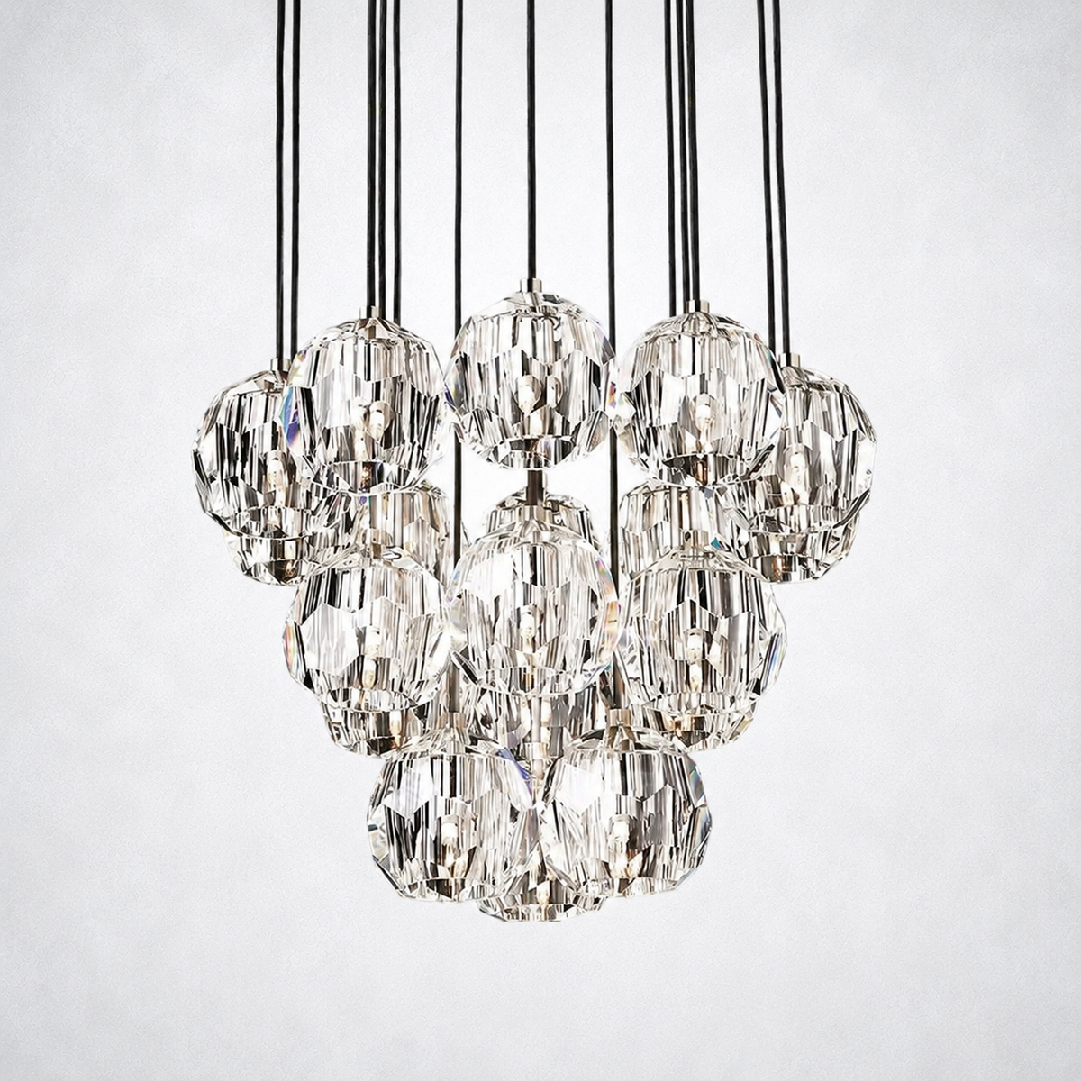 Meridian Crystal Cluster Chandelier 19"