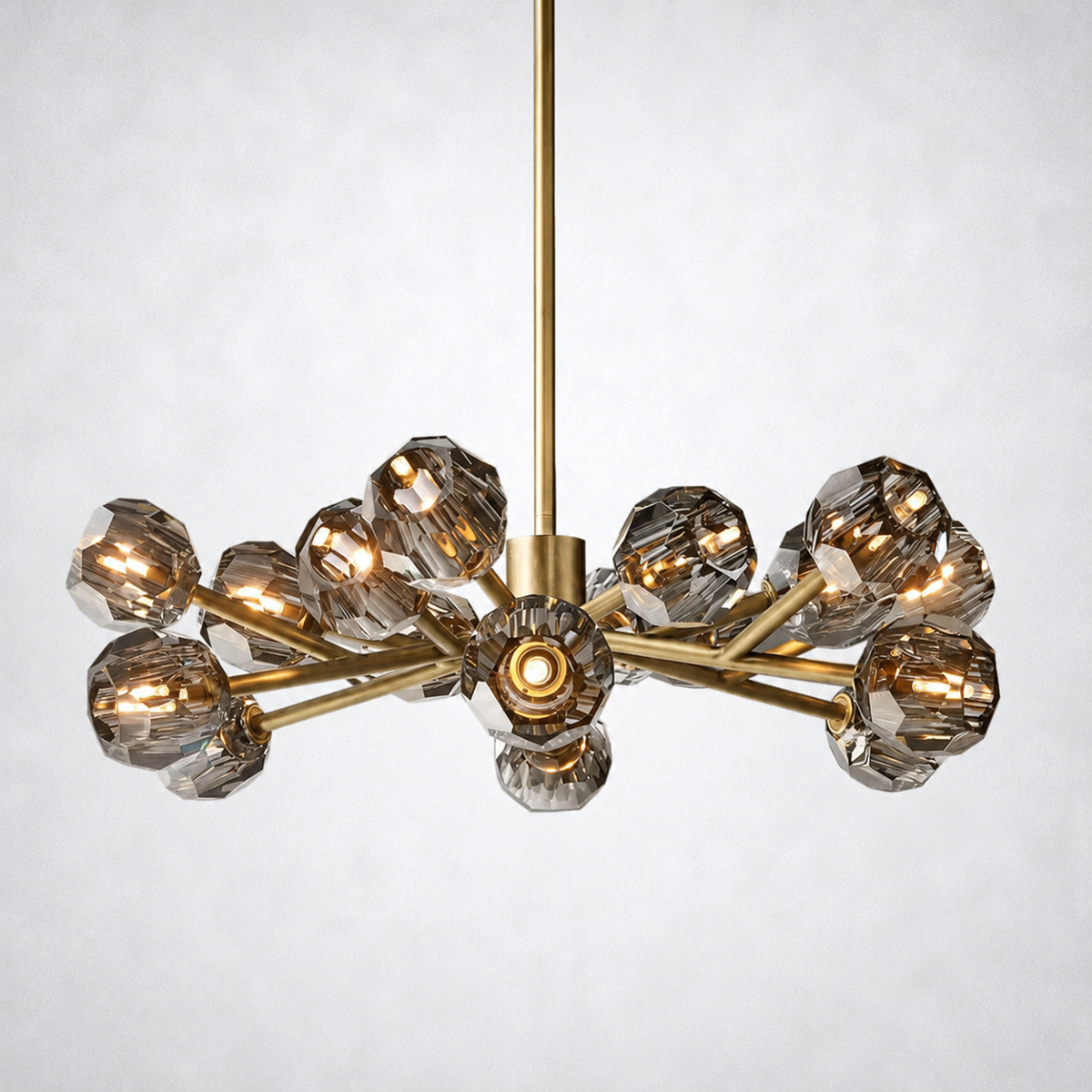Meridian Smoke Crystal Chandelier 36"