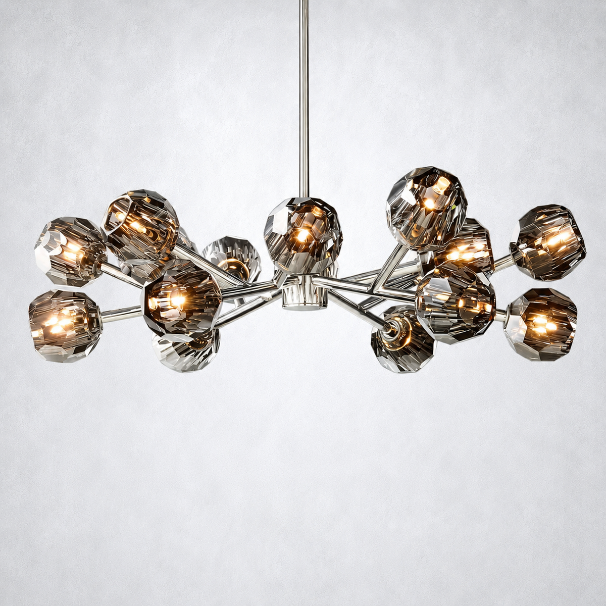 Meridian Smoke Crystal Chandelier 36"