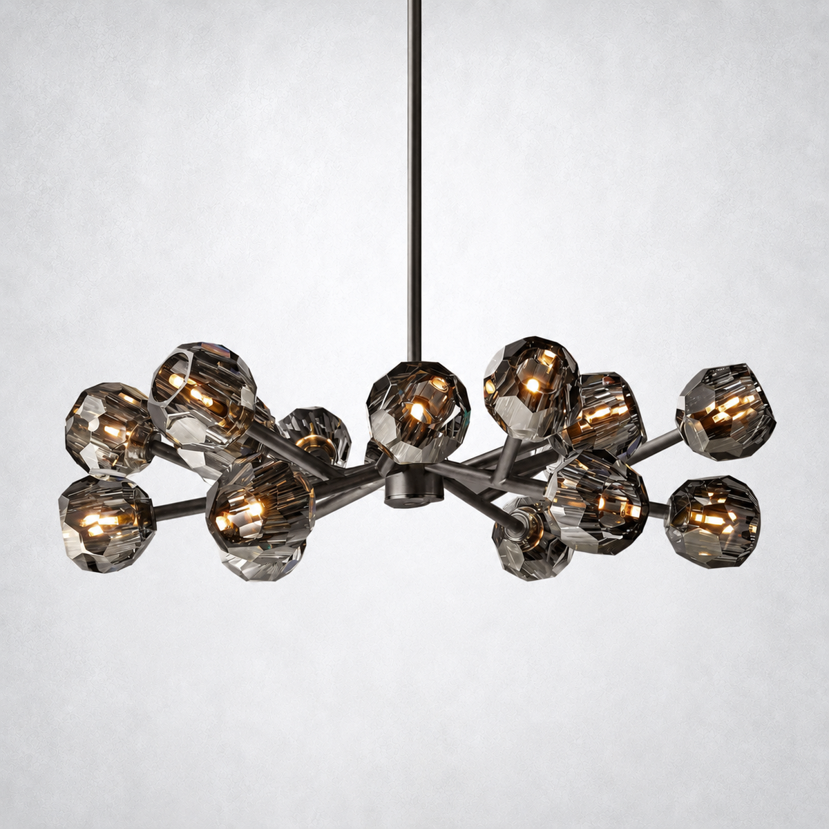 Meridian Smoke Crystal Chandelier 36"
