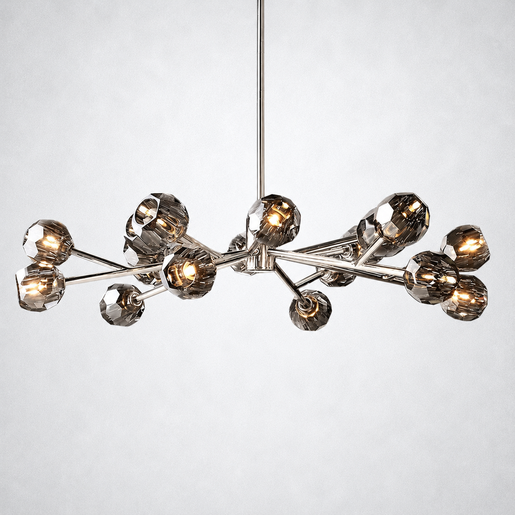 Meridian Smoke Crystal Chandelier 48"