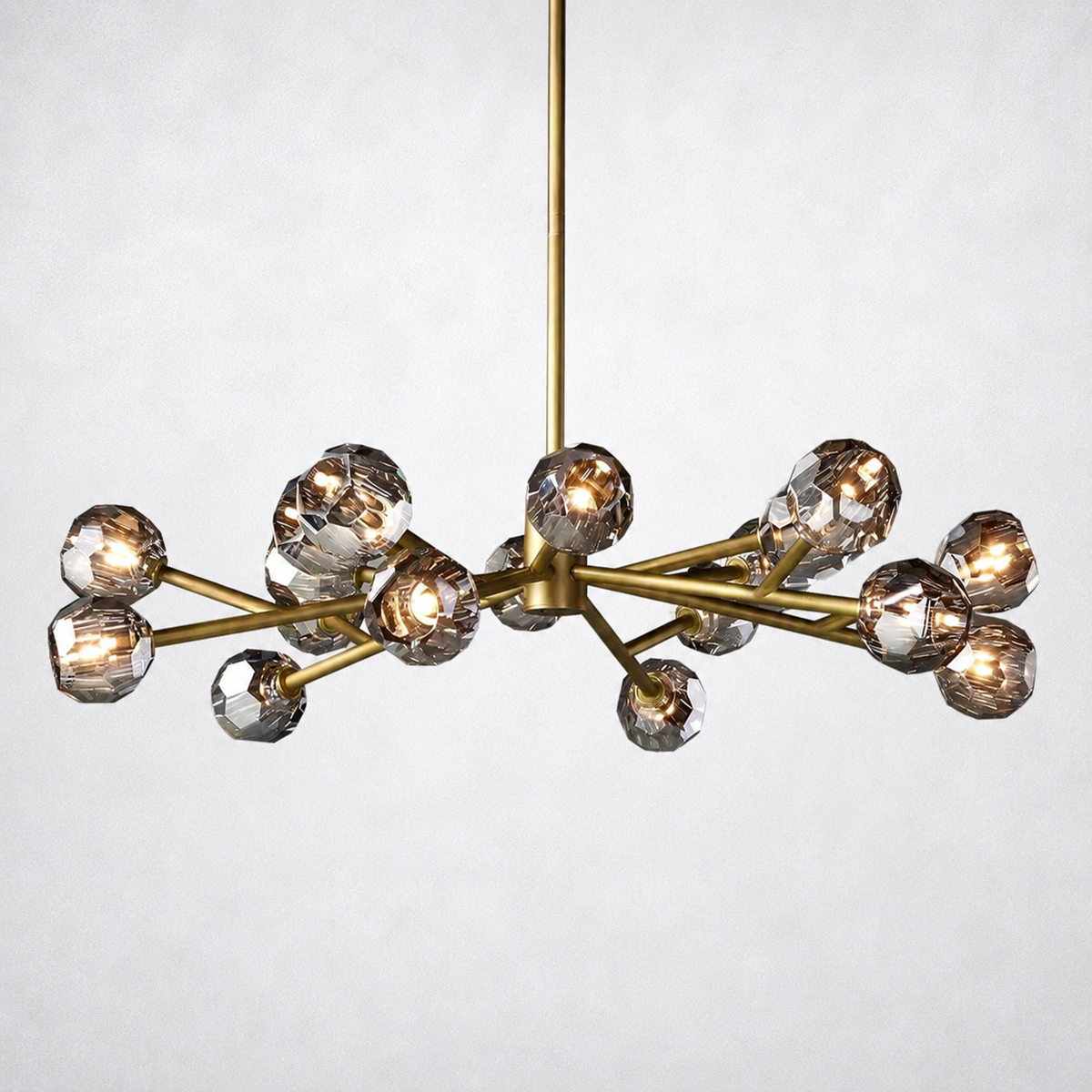 Meridian Smoke Crystal Chandelier 48"
