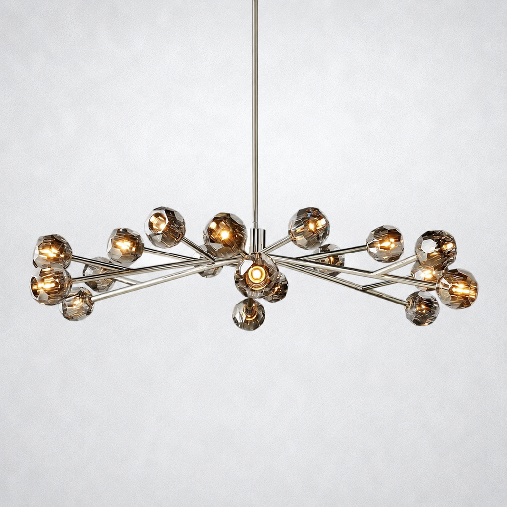 Meridian Smoke Crystal Chandelier 60"