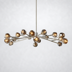 Meridian Smoke Crystal Chandelier 60"