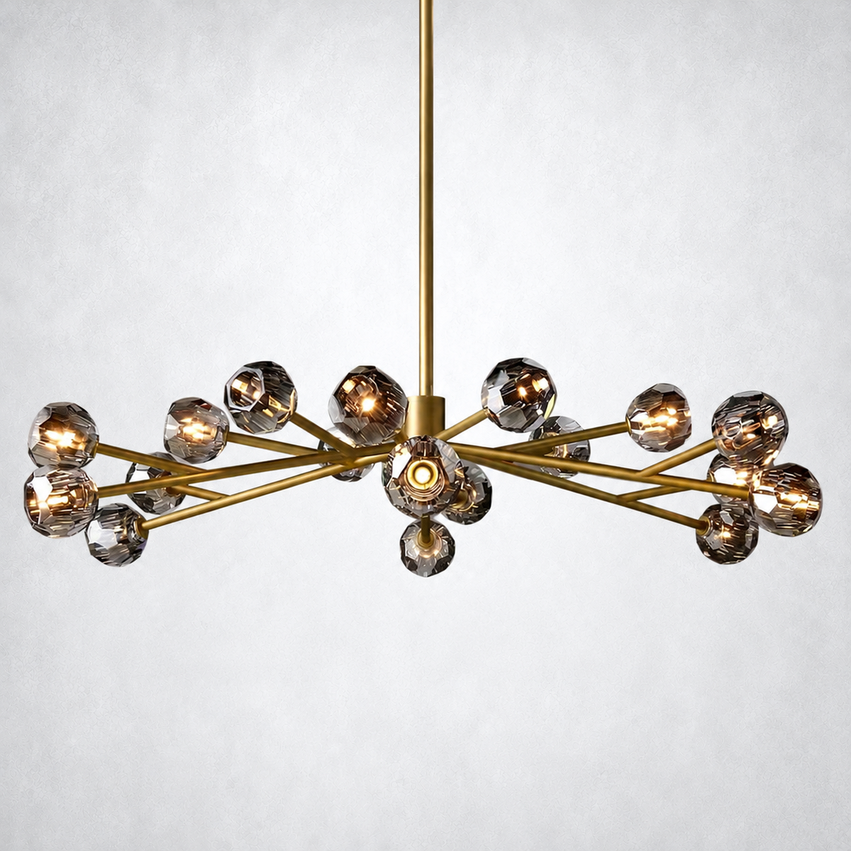 Meridian Smoke Crystal Chandelier 60"