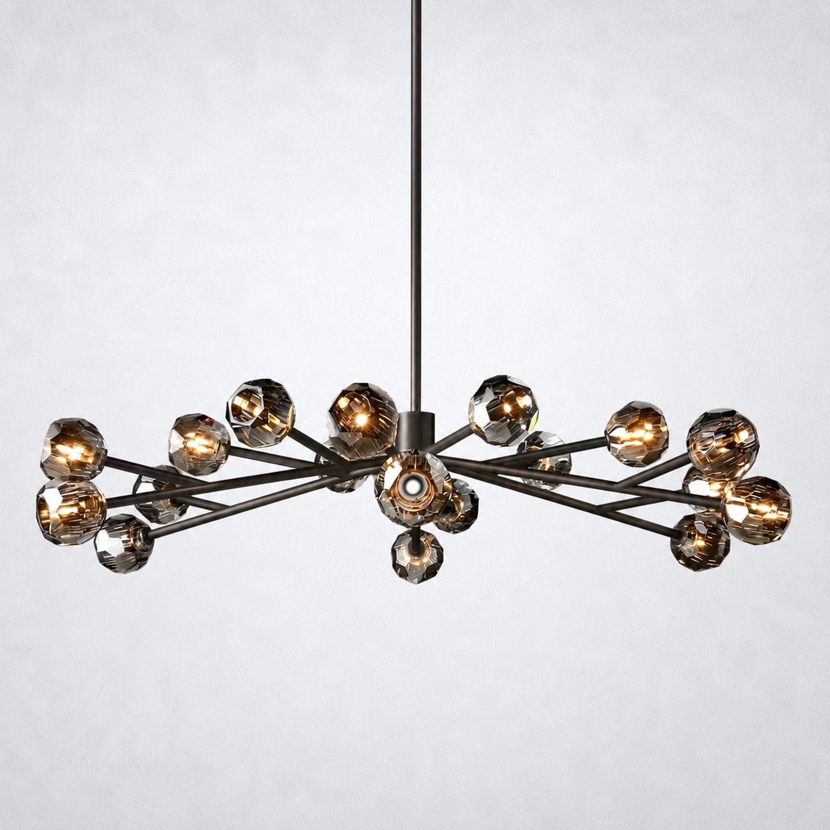 Meridian Smoke Crystal Chandelier 60"