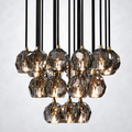 Meridian Smoke Crystal Cluster Chandelier 24"