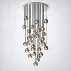 Meridian Smoke Crystal Cluster Chandelier 30"