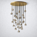 Meridian Smoke Crystal Cluster Chandelier 30"