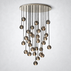 Meridian Smoke Crystal Cluster Chandelier 40"
