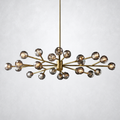 Meridian Smoke Crystal Oval Chandelier 72"