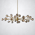 Meridian Smoke Crystal Oval Chandelier 72"