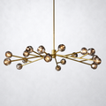 Meridian Smoke Crystal Round Chandelier 72"
