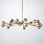 Meridian Smoke Crystal Round Chandelier 72"