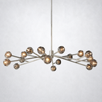 Meridian Smoke Crystal Round Chandelier 72"