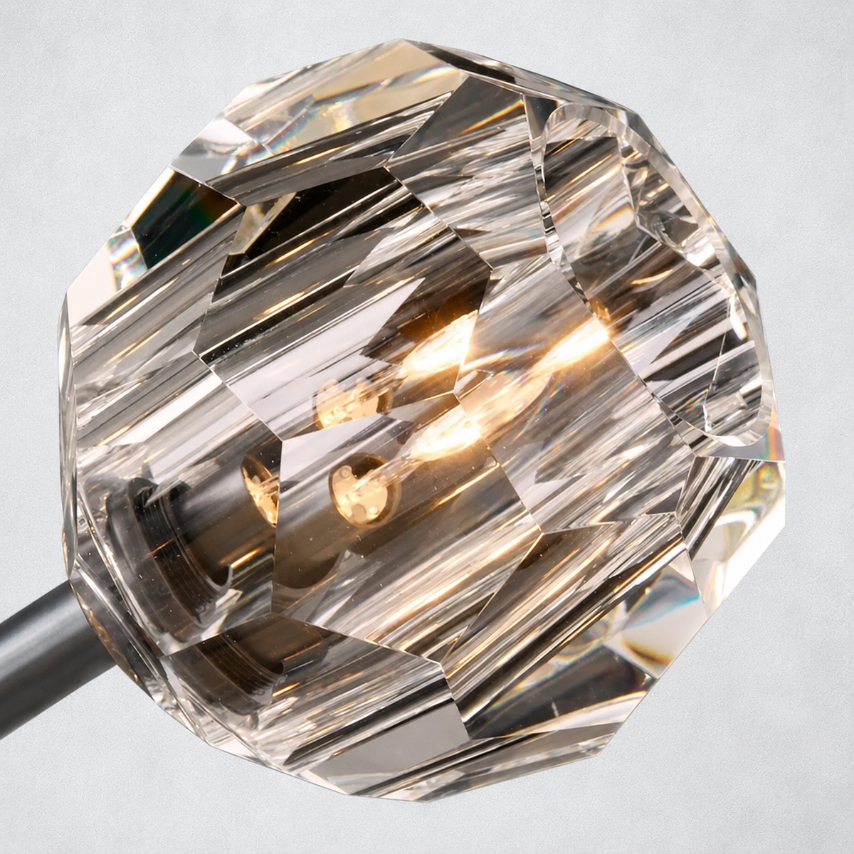 Meridian Smoke Crystal Round Chandelier 72"