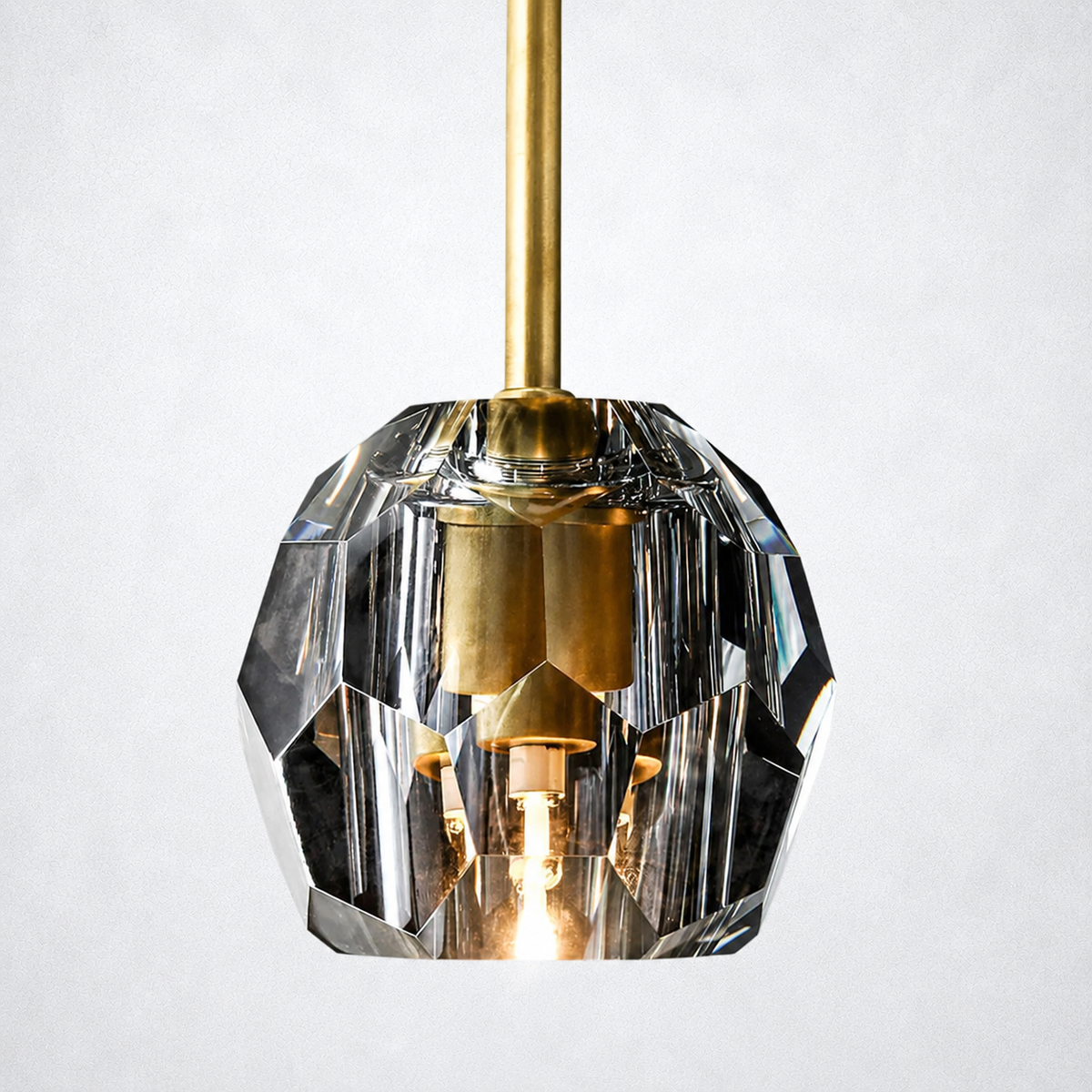 Meridian Smoke Cristal Glass Rod Pendant