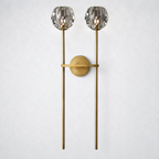 Meridian Clear Crystal Grand Double Sconce 28''