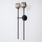 Meridian Clear Crystal Grand Double Sconce 28''