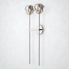 Meridian Clear Crystal Grand Double Sconce 28''