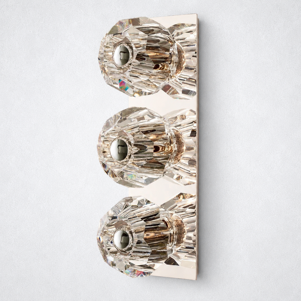 Meridian Clear Glass Linear Wall Sconce 3-lights