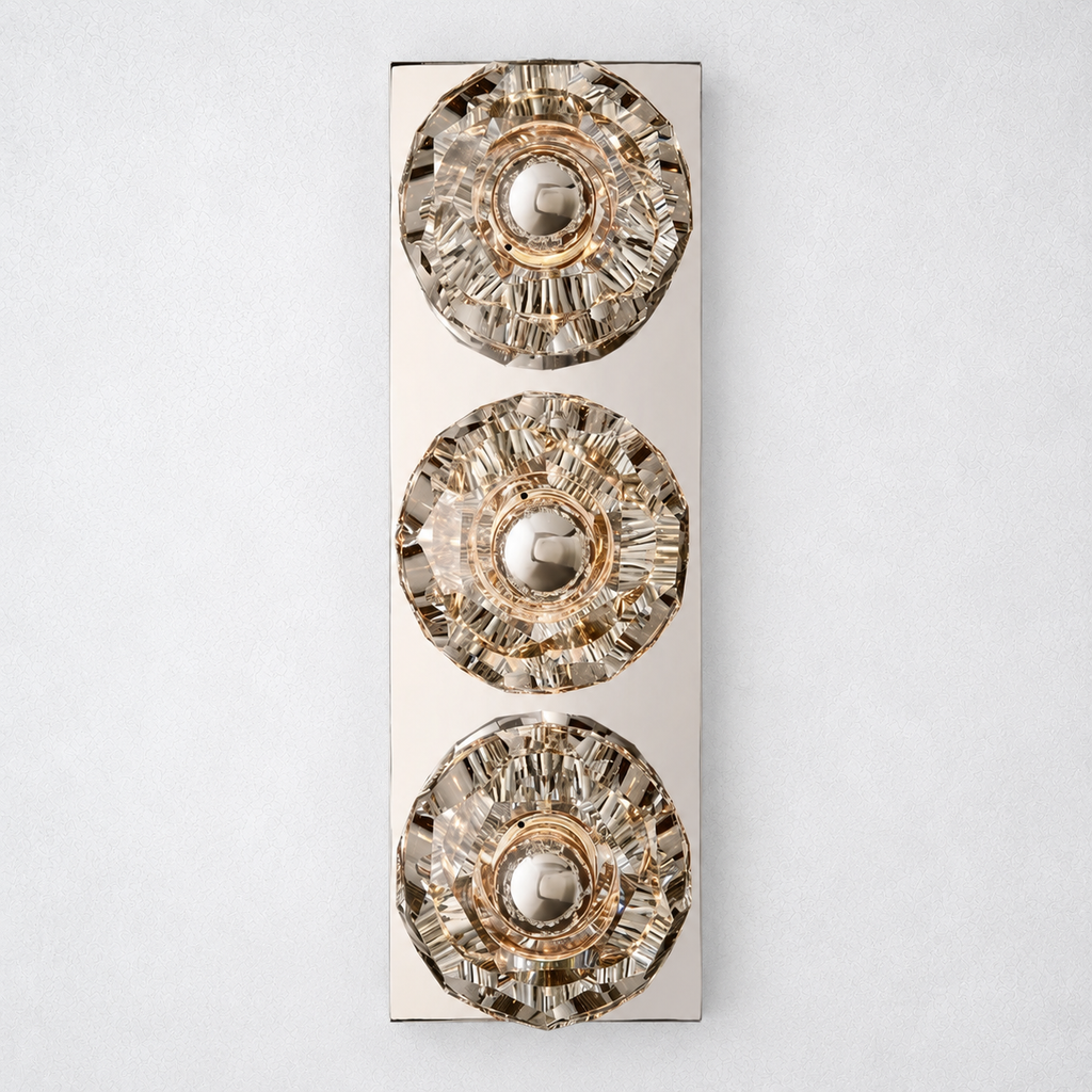 Meridian Clear Glass Linear Wall Sconce 3-lights