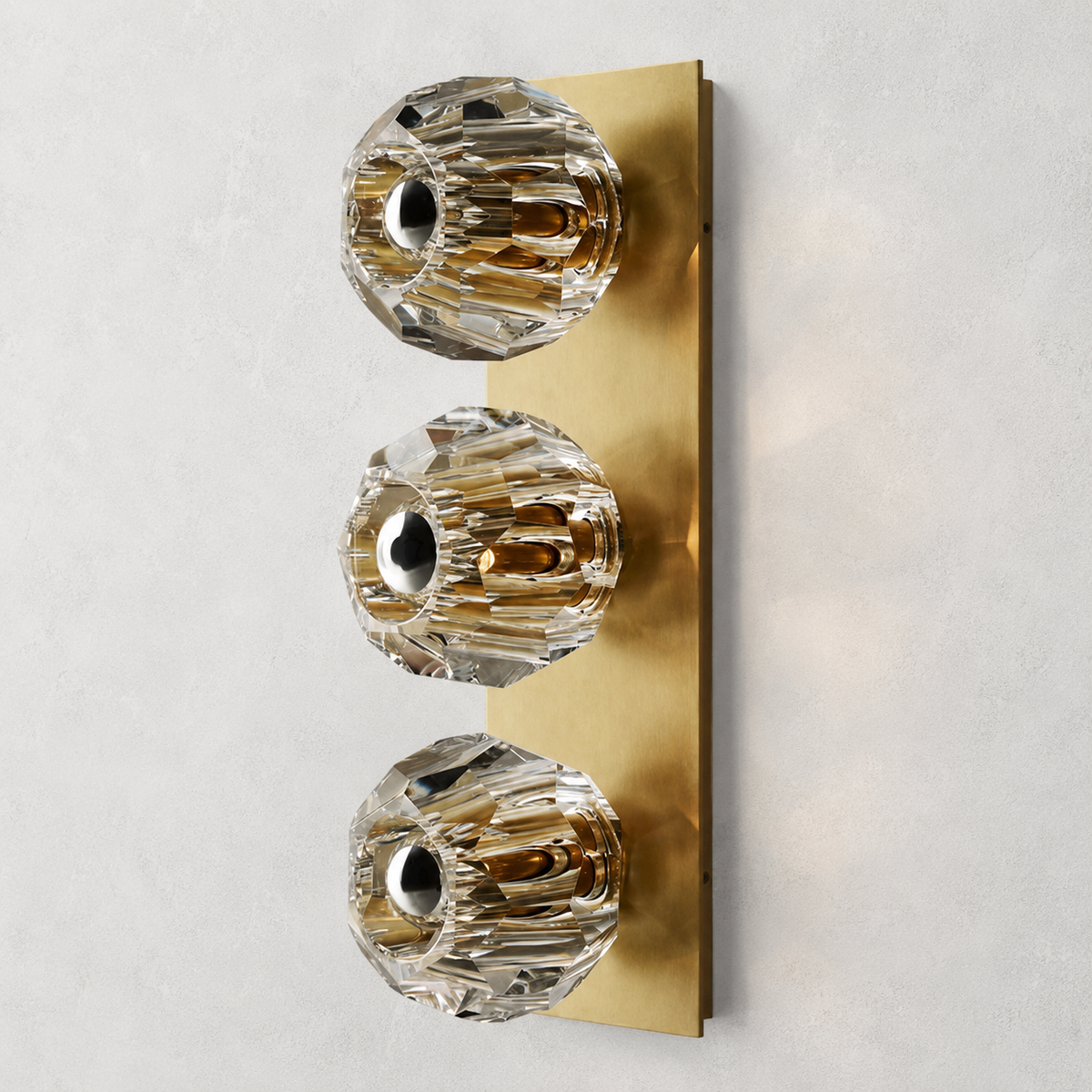 Meridian Clear Glass Linear Wall Sconce 3-lights