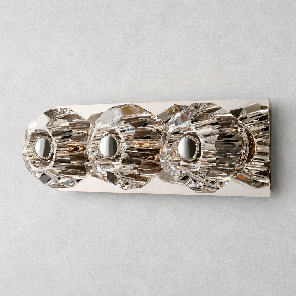 Meridian Clear Glass Linear Wall Sconce 3-lights