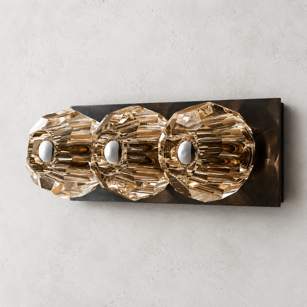Meridian Clear Glass Linear Wall Sconce 3-lights
