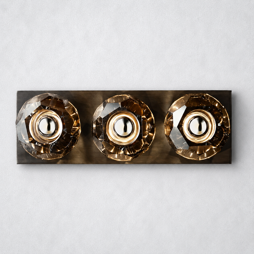 Meridian Smoke Glass Linear Wall Sconce 3-lights